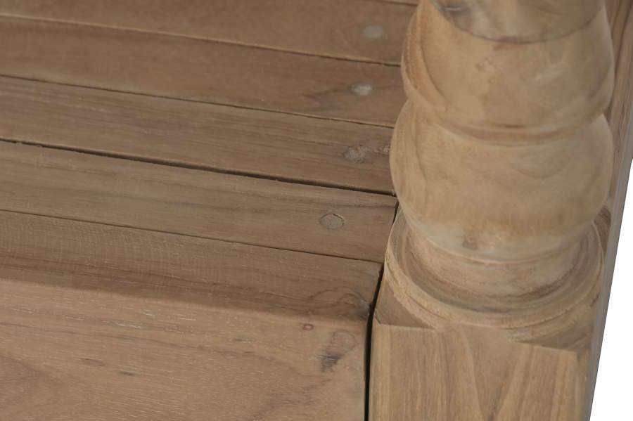 Banco Madera Maciza 190X62X90 4 Plazas Natural