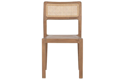 Silla Teca Maciza Ratan 45X45X85