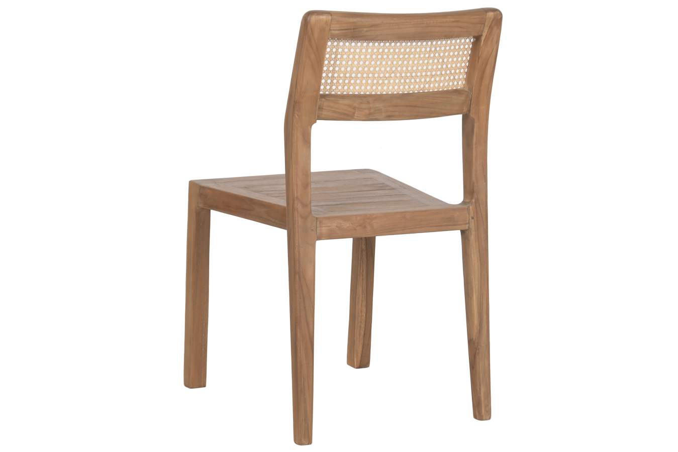 Silla Teca Maciza Ratan 45X45X85