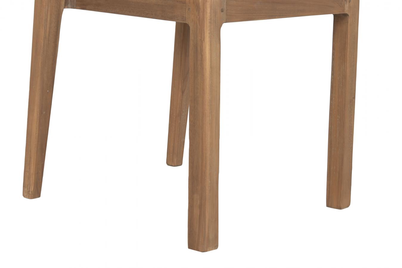 Silla Teca Maciza Ratan 45X45X85
