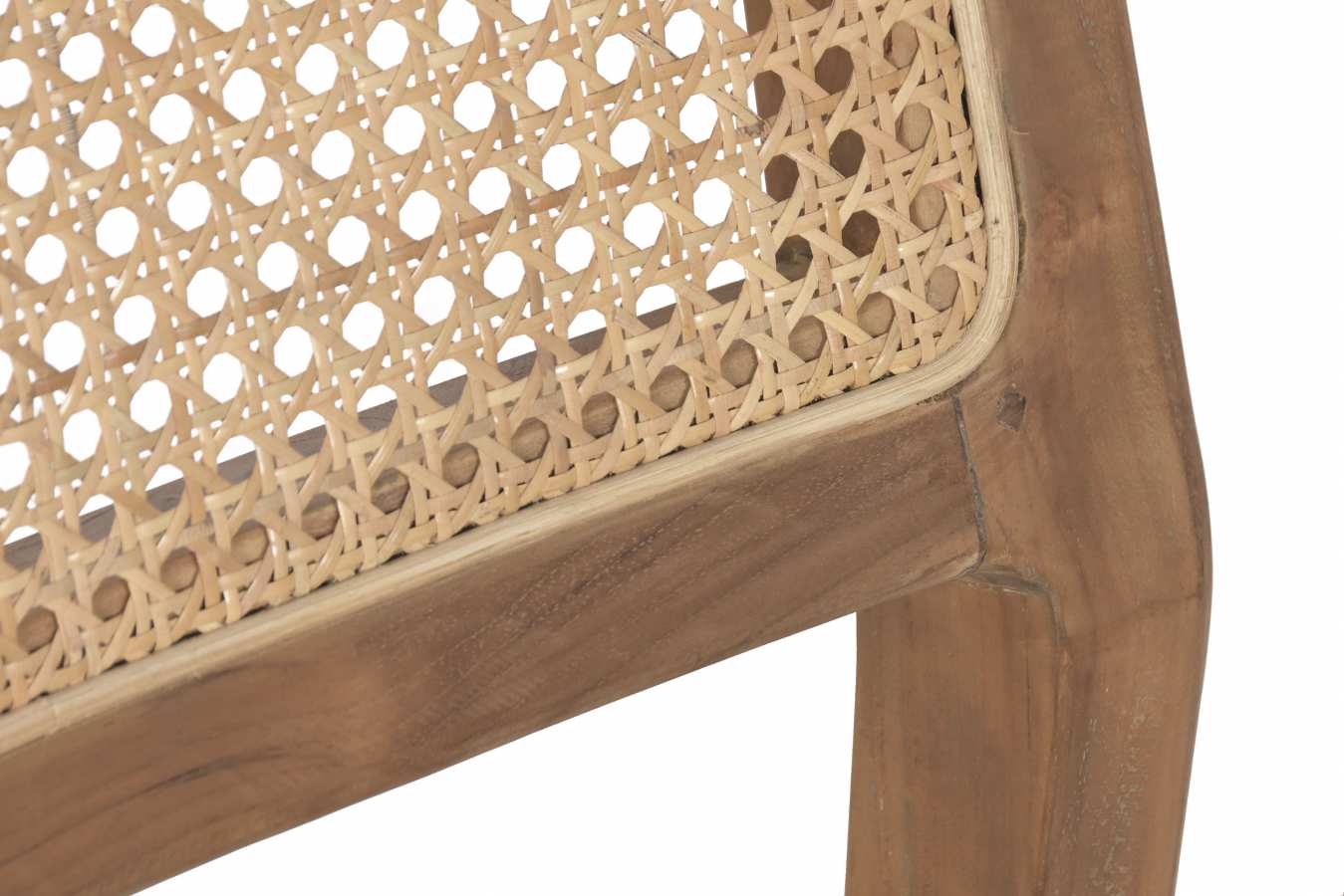 Silla Teca Maciza Ratan 45X45X85