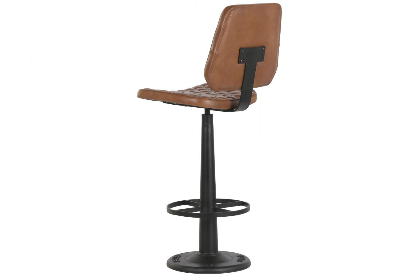 Taburete Piel Hierro 42X49X105 Marron