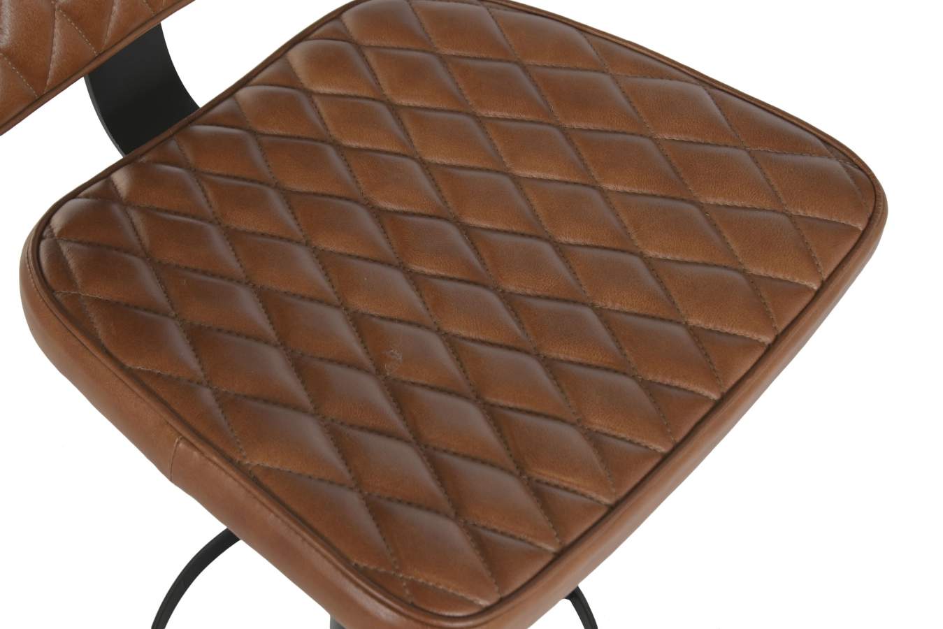 Taburete Piel Hierro 42X49X105 Marron