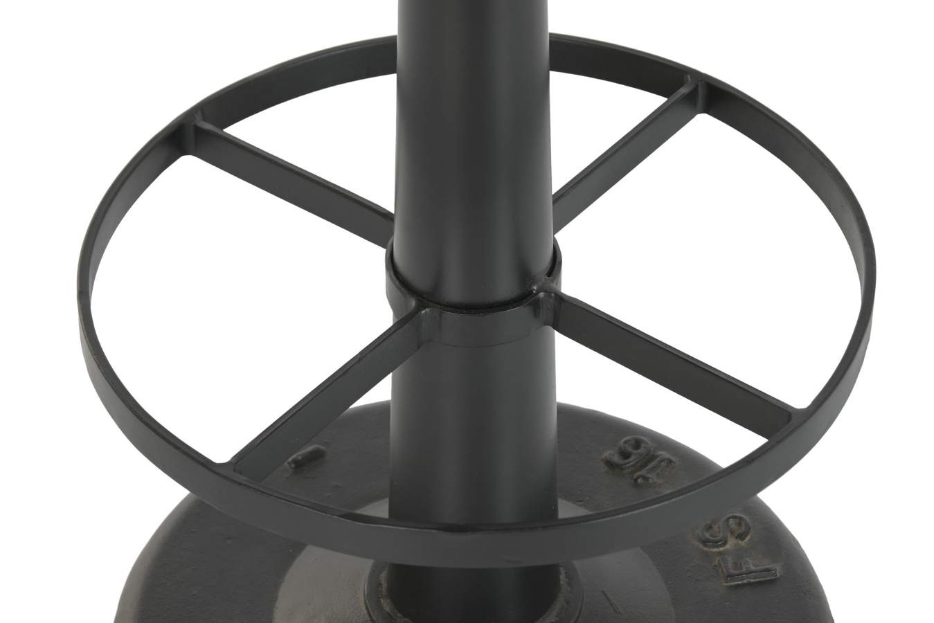 Taburete Piel Hierro 36X36X76 Giratorio Negro