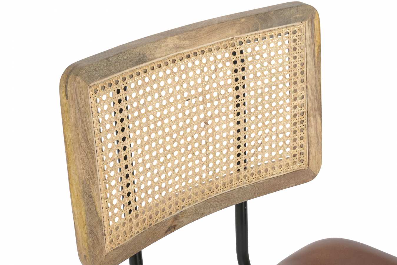 Silla Piel Madera 48X53X83 Piel Marron