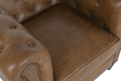 Sillon Piel 90X80X77 Chester Cuero Envejecido