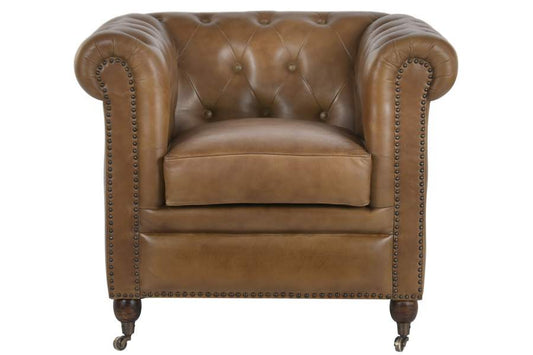 Sillon Piel 90X80X77 Chester Cuero Envejecido