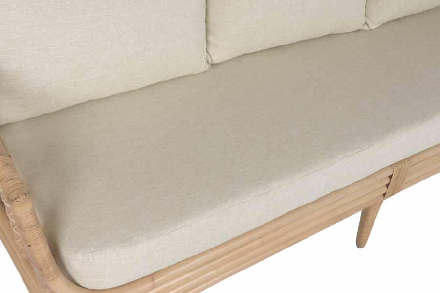 Sofa Ratan Poliester 200X78X76 Natural