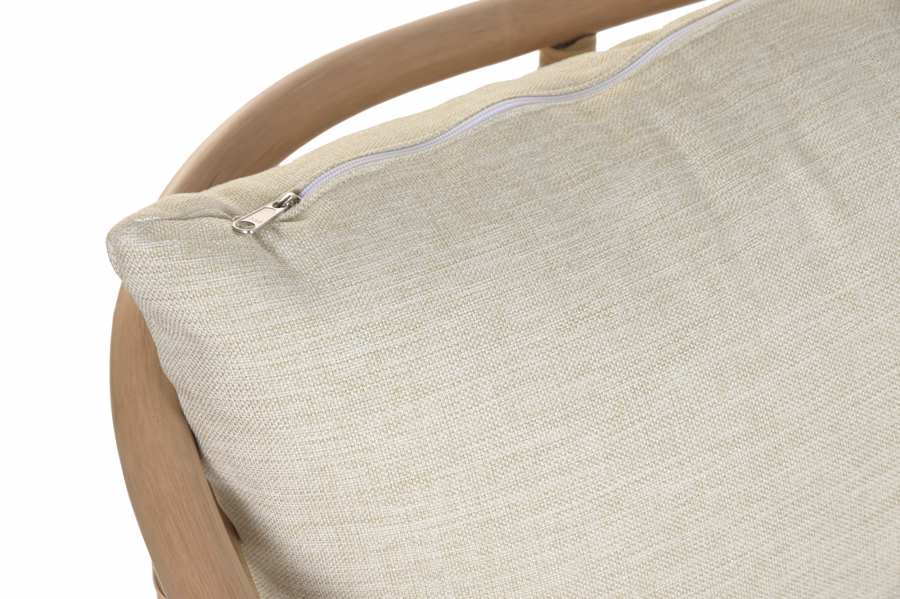 Sofa Ratan Poliester 200X78X76 Natural