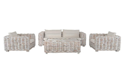 Sofa Set 4 Ratan 220X103X64 Incluye Cojines Decape