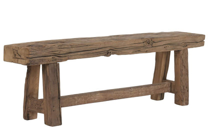 Banco Madera Maciza 152_5X28X45 Marron
