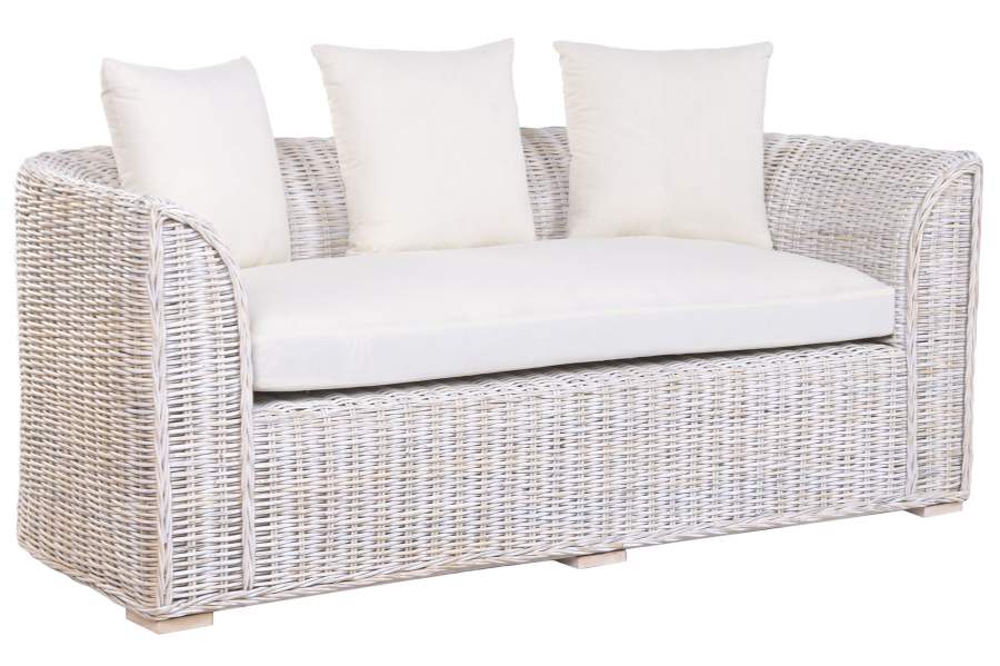 Sofa Ratan Algodon 174X88X69 Con Cojines Decape