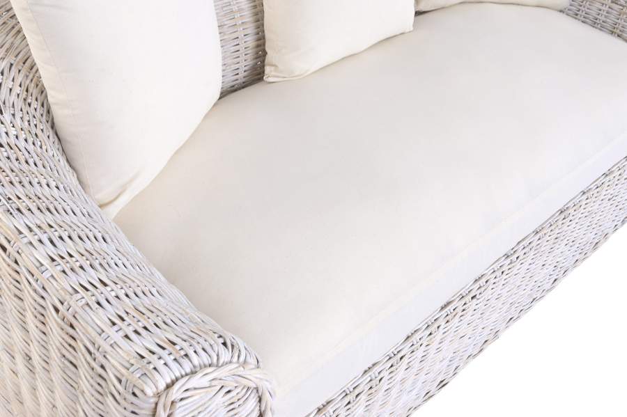 Sofa Ratan Algodon 174X88X69 Con Cojines Decape