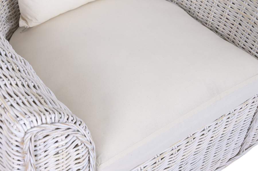 Sillon Ratan Algodon 100X78X68 Con Cojines Decape