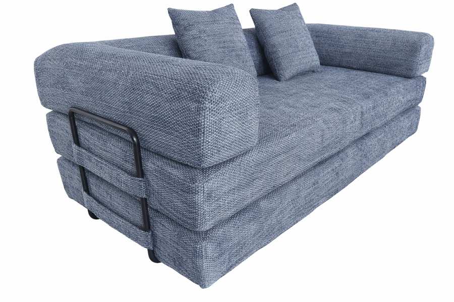 Sofa Foam Metal 200X90X64 Gris Claro