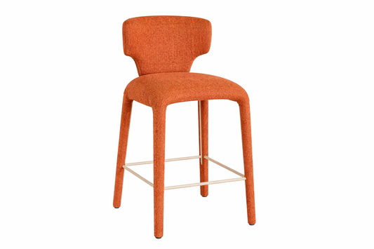 Taburete Metal Poliester 43X53X91_5 Terracota