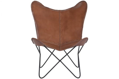 Silla Piel Metal 72X78X92 Marron