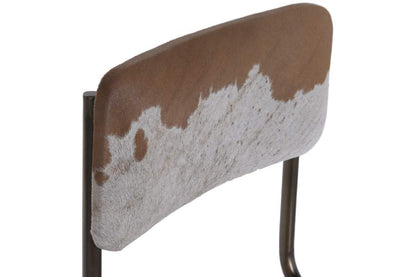 Silla Piel Metal 46X52X78 Marron