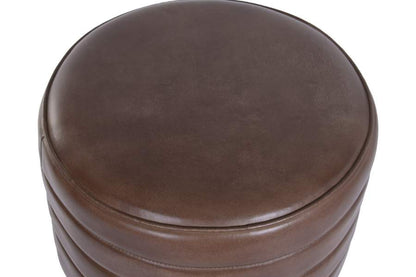 Taburete Piel Metal 36X36X78 Marron