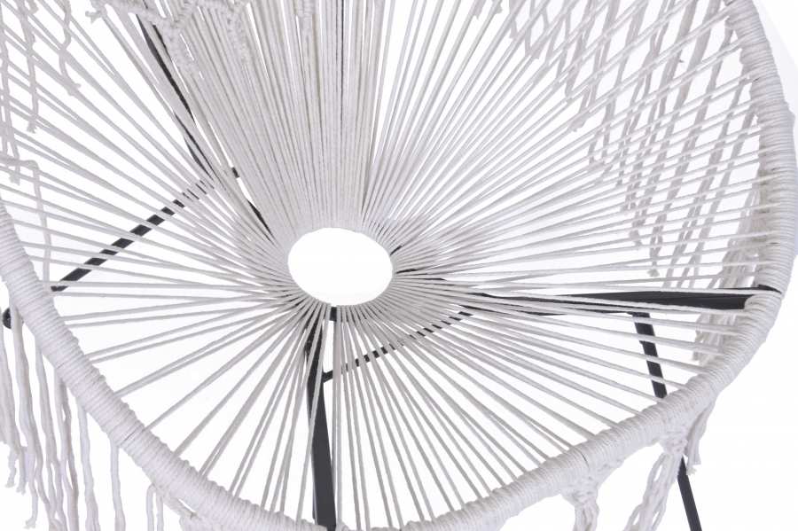 Silla Hierro Algodon 73X73X92 Flecos Trenzado