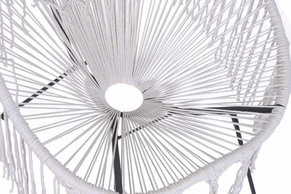 Silla Hierro Algodon 73X73X92 Flecos Trenzado