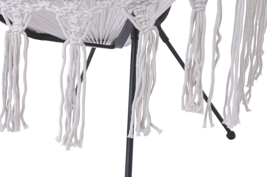 Silla Hierro Algodon 73X73X92 Flecos Trenzado