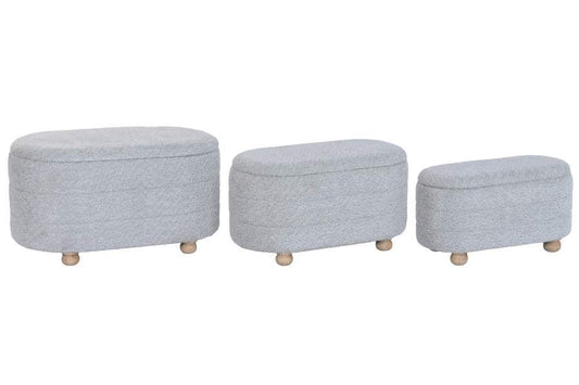 Descalzadora Set 3 Poliester Madera 82X48X45 Verde
