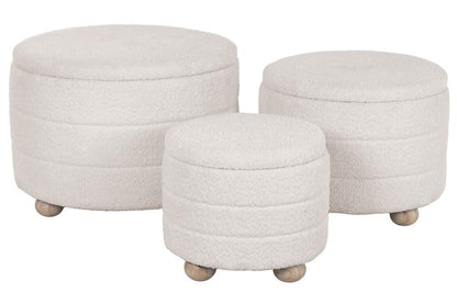 Reposapies Set 3 Poliester 62X62X43 Almacenaje Int