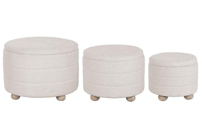 Reposapies Set 3 Poliester 62X62X43 Almacenaje Int