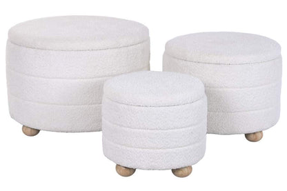 Reposapies Set 3 Poliester 62X62X43 Almacenaje Int