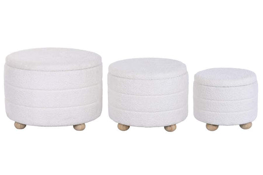 Reposapies Set 3 Poliester 62X62X43 Almacenaje Int