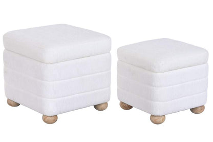 Reposapies Set 2 Poliester 43X43X40 Almacenaje Int