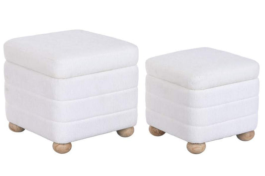 Reposapies Set 2 Poliester 43X43X40 Almacenaje Int
