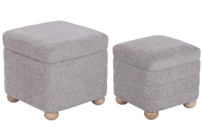 Reposapies Set 2 Poliester 43X43X40 Almacenaje Int