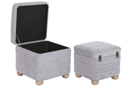 Reposapies Set 2 Poliester 43X43X40 Almacenaje Int