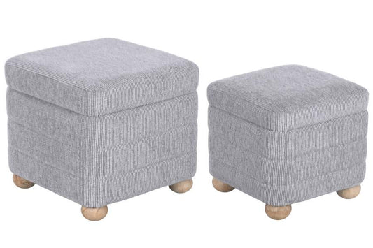 Reposapies Set 2 Poliester 43X43X40 Almacenaje Int