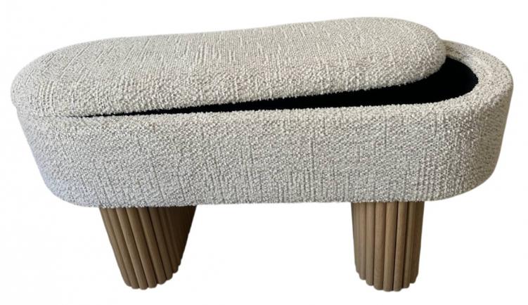 Descalzadora Chenilla Madera 102X40X47 Con Tapa