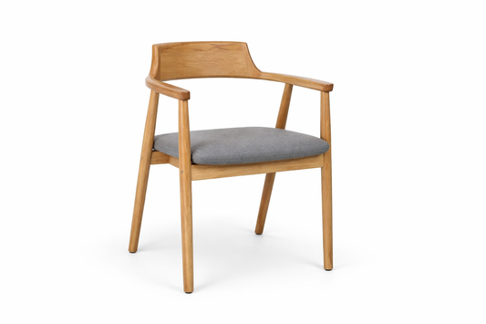 Silla Madera De Hevea Lino 56X50X76 Gris