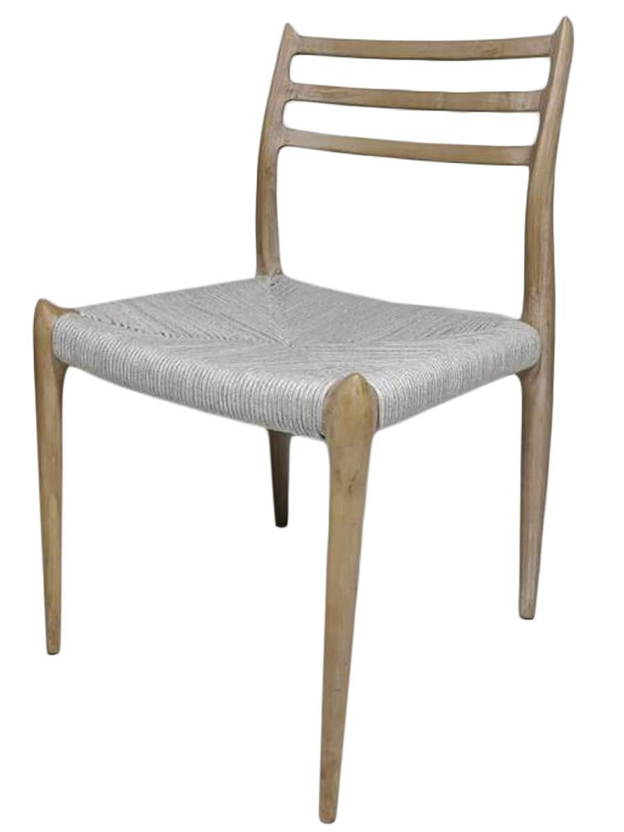 Silla Madera De Hevea Cuerda 48X48X78
