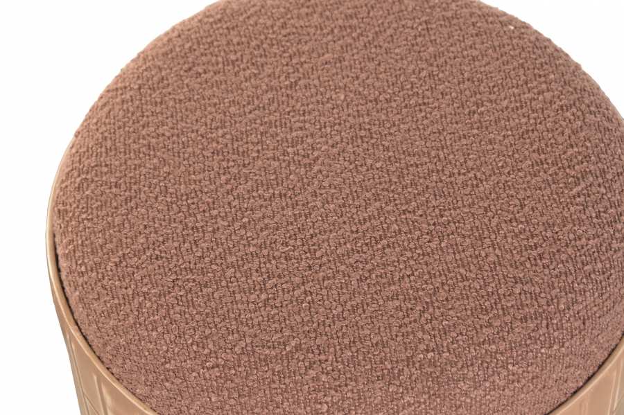 Reposapies Metal Poliester 37X37X45 Mosaico Marron