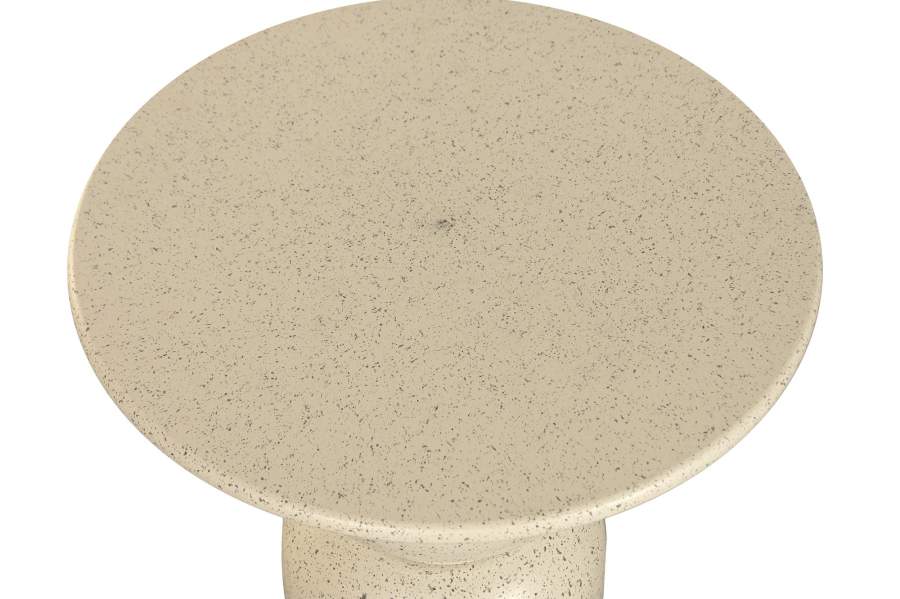 Mesita Auxiliar Metal Mdf 50X50X51 Simil Piedra