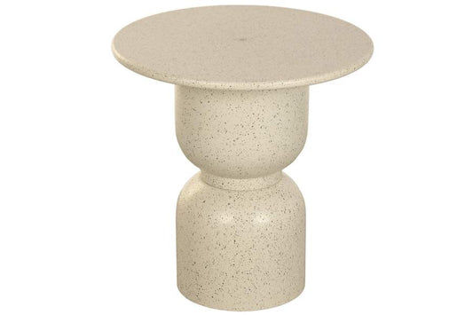 Mesita Auxiliar Metal Mdf 50X50X51 Simil Piedra