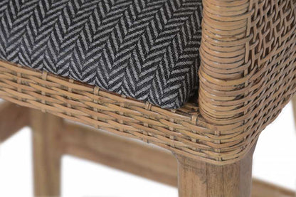 Taburete Mindi Ratan 51X52X100 Gris