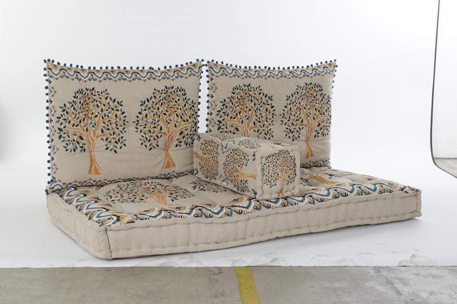 Sillon Set 4 Algodon 145X76X1 Arbol Desgastado