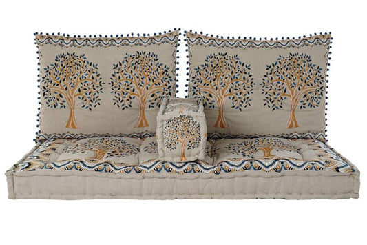 Sillon Set 4 Algodon 145X76X1 Arbol Desgastado