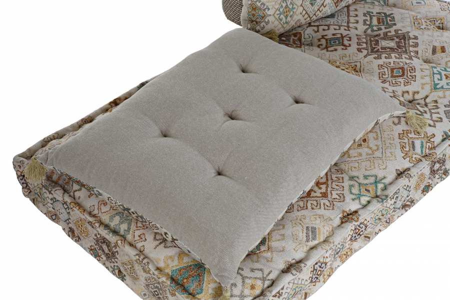 Sillon Set 4 Algodon 145X76X13 Desgastado Beige