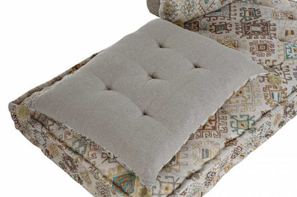 Sillon Set 4 Algodon 145X76X13 Desgastado Beige