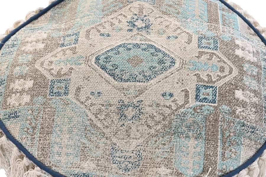 Cojin Suelo Algodon 40X40X40 Flecos Azul